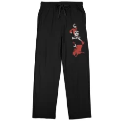 Batman Harley Quinn Villain Pose Men's Black Sleep Pajama Pants -Cozy Nights Sales Store GUEST cbf1d578 777a 4e6f aa1f 59cd8774207b