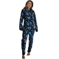 Polar Express Adult Believe Hooded One-Piece Footless Sleeper Union Suit