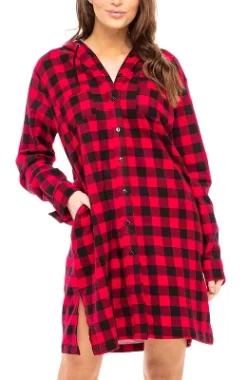 Women's Soft Warm Flannel Sleep Shirt With Hood, Button Down Pajama Top 11 Women's Soft Warm Flannel Sleep Shirt With Hood, Button Down Pajama Top -Cozy Nights Sales Store GUEST cca65938 e519 4964 a445 a24ba8eb5e1b