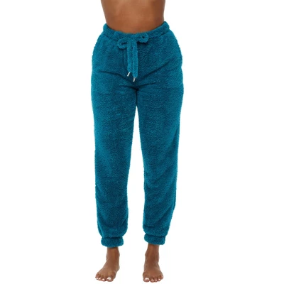 Women's Fuzzy Fleece Pajama Pants, Joggers With Drawstring, Elastic Waist 9 Women's Fuzzy Fleece Pajama Pants, Joggers With Drawstring, Elastic Waist - Image 9