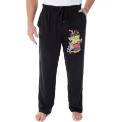 Nickelodeon Men's 90s Cartoons Rugrats Ren And Stimpy CatDog Pajama Pants Black -Cozy Nights Sales Store GUEST cd5a9a4f 3a04 4f4a ba68 8d09922f781b