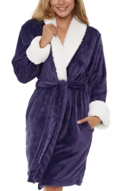 Women's Classic Plush Robe, Short Fleece Bathrobe Solids 18 Women's Classic Plush Robe, Short Fleece Bathrobe Solids -Cozy Nights Sales Store GUEST ce0ac3db 5347 4556 8401 1a726d79ca6c