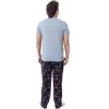 Star Wars Mens' Boba Fett Sleep Pajama Set Crewneck Shirt Pants Multicolored