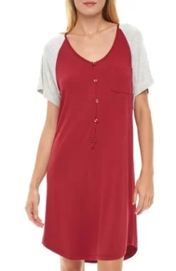 Womens Soft Knit Short Sleeve Nightgown, Button Down Night Shirt Pajamas -Cozy Nights Sales Store GUEST ce65837b 9dc0 44c8 9088 8a8283de5965