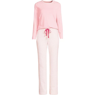 Lands' End Women's Tall Knit Pajama Set Long Sleeve T-Shirt And Pants 8 Lands' End Women's Tall Knit Pajama Set Long Sleeve T-Shirt And Pants - Image 8