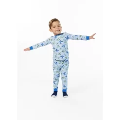 Sleep On It Infant/Toddler Boys Fly High Snug Fit 2-Piece Pajama Sleep Set With Matching Socks
