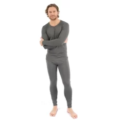 Leveret Mens Two Piece Neutral Solid Color Thermal Pajamas -Cozy Nights Sales Store GUEST cfd63891 b89b 40f1 820b 381619a1a30c