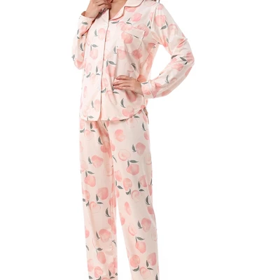 Cheibear Women's Sleepwear Loungewear Cute Print With Pants Soft Long Sleeve Pajama Set 4 Cheibear Women's Sleepwear Loungewear Cute Print With Pants Soft Long Sleeve Pajama Set - Image 4