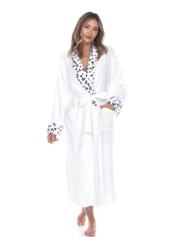 Womens Plus Leopard Print Cozy Lounge Robe - White Mark -Cozy Nights Sales Store GUEST d1df2d59 34a9 4c6c b51f e2eca6d9ec84
