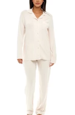 Women's Soft Knit Jersey Pajamas Lounge Set, Long Sleeve Top And Pants With Pockets 25 Women's Soft Knit Jersey Pajamas Lounge Set, Long Sleeve Top And Pants With Pockets -Cozy Nights Sales Store GUEST d26028e0 1c62 4b54 9550 5d84c94759d8