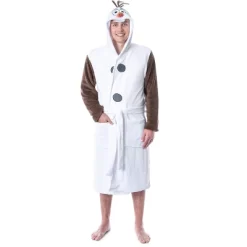 Disney Adult Frozen Snowman Olaf Costume Robe Hooded Bathrobe White -Cozy Nights Sales Store GUEST d30b33e7 f814 4ba9 901c 7b43462ac0d4