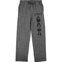 The Hobbit Character Head Silhouettes Men's Gray Sleep Pajama Pants -Cozy Nights Sales Store GUEST d321dfbf 0d37 49ab bf8f 27065feaed9b