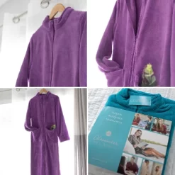 Women's Zip Up Fleece Robe, Soft Warm Plush Zipper Bathrobe -Cozy Nights Sales Store GUEST d32b22c8 e909 4e43 8d27 8f9c8455fda7
