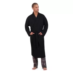 Hanes Premium Men's Solid Waffle Robe - One Size Fits Most