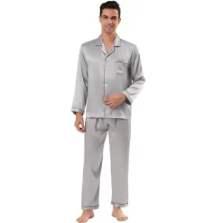 Lars Amadeus Men's Satin Pajama Sets Long Sleeve Loungewear Sleepwear V Neck Button Down Pjs Set 15 Lars Amadeus Men's Satin Pajama Sets Long Sleeve Loungewear Sleepwear V Neck Button Down Pjs Set -Cozy Nights Sales Store GUEST d3ea45f9 107a 4206 9fb3 ad24ff32affd