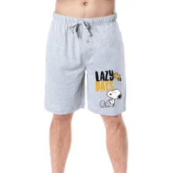 Peanuts Mens' Snoopy Woodstock Lazy Days Character Sleep Pajama Shorts Grey -Cozy Nights Sales Store GUEST d440db84 c36b 46e6 aa90 86b3bcc66960