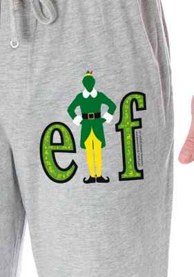Elf The Movie Men's Holiday Film Logo Loungewear Sleep Bottoms Pajama Pants Heather Grey 2 Elf The Movie Men's Holiday Film Logo Loungewear Sleep Bottoms Pajama Pants Heather Grey - Image 2