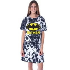 DC Comics Batman Womens' Bat Symbol Nightgown Sleep Pajama Shirt Tie-Dye Multicolored -Cozy Nights Sales Store GUEST d6c41a2c 8f10 4fe0 b974 c89b0eb108b4