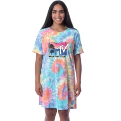 MTV Womens' Music Television Beach Classic '80s Nightgown Pajama Shirt Multicolored 5 MTV Womens' Music Television Beach Classic '80s Nightgown Pajama Shirt Multicolored -Cozy Nights Sales Store GUEST d77e27e3 1e59 4bd5 80be 896a46a4e73e