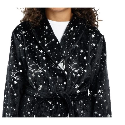 Sleep On It Boys Outer Space Plush Fleece Shawl Collar Robe With Matching Slippers 8 Sleep On It Boys Outer Space Plush Fleece Shawl Collar Robe With Matching Slippers - Image 8