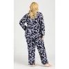 Women's Plus Size Butterfly Fleece Sleep Pant - Navy | AVENUE
