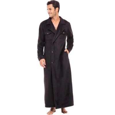 Men's Long Duster Ranch House Coat, Durable Anti-Pill Fleece Robe For Winter 2 Men's Long Duster Ranch House Coat, Durable Anti-Pill Fleece Robe For Winter - Image 2