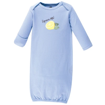 Hudson Baby Infant Girl Cotton Long-Sleeve Gowns 3pk, Lemon, 0-6 Months 1 Hudson Baby Infant Girl Cotton Long-Sleeve Gowns 3pk, Lemon, 0-6 Months