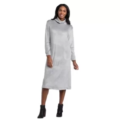 Softies 46" Feather Velour Funnel Neck Lounge Dress -Cozy Nights Sales Store GUEST da533d97 a317 4a19 9759 2f23573f2f47