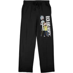 Rick And Morty Characters And Logo Men's Black Sleep Pajama Pants -Cozy Nights Sales Store GUEST da598743 2dab 4616 9dc3 4ad625d82c5b