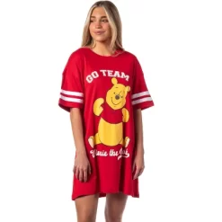 Winnie-the-Pooh Women's Go Team Shirt Pajama Dorm Sleep Shirt Nightgown Red 9 Winnie-the-Pooh Women's Go Team Shirt Pajama Dorm Sleep Shirt Nightgown Red -Cozy Nights Sales Store GUEST db1062c8 310d 4f84 821d 738e3f7f47b9