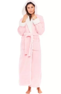 Women's Warm Winter Robe, Plush Fleece Full Length Long Hooded Bathrobe -Cozy Nights Sales Store GUEST db165c01 f8ee 4af8 b3ee 62be0e75a653