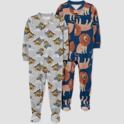 Carter's Just One You®️ Toddler Boys' 2pk Snow Trucks And Lions Footed Pajama - Blue -Cozy Nights Sales Store GUEST db4b42c1 697c 4167 9cc6 a965ac8dbf4a