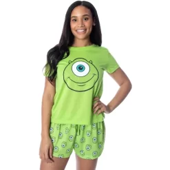 Disney Women's Monsters Inc. Mike Wazowski Shirt And Shorts Pajama Set Lime Green 9 Disney Women's Monsters Inc. Mike Wazowski Shirt And Shorts Pajama Set Lime Green -Cozy Nights Sales Store GUEST db98f5e2 cea4 4be7 b54c d9cd5e56b7af