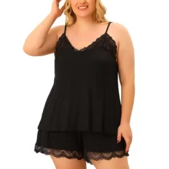 Agnes Orinda Plus Size Sleepwear For Women Pajamas Set Lingerie Lace Trim Shorts Nightwear 9 Agnes Orinda Plus Size Sleepwear For Women Pajamas Set Lingerie Lace Trim Shorts Nightwear -Cozy Nights Sales Store GUEST dc40461c c30d 4afb aef5 f94e4fd9ba3b