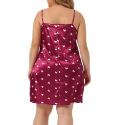 Agnes Orinda Women's Plus Size Satin Heart Print Sleeveless Nightgown 7 Agnes Orinda Women's Plus Size Satin Heart Print Sleeveless Nightgown -Cozy Nights Sales Store GUEST dd6d08f4 ec6d 4e95 9765 ceec9510bb86