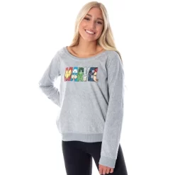 Marvel Comics Women's Avengers Heroes Long Sleeve Pullover Sleep Shirt Top -Cozy Nights Sales Store GUEST ddd86406 d7ca 4e37 959a edf579f39226