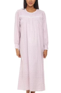 Women's Cotton Victorian Nightgown With Pockets, Emily Long Sleeve Lace Trimmed Button Up Long Vintage Night Dress Gown -Cozy Nights Sales Store GUEST ddef996c db29 4a0b b2db 555429d77160