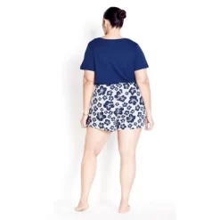 Women's Plus Size Hibiscus Sleep Short - Hibiscus | AVENUE