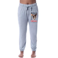 Gremlins Womens' Mogwai Rules Logo Movie Jogger Sleep Pajama Pants Grey -Cozy Nights Sales Store GUEST de5897db 33ff 431f 830b 77c41c2e6e0d