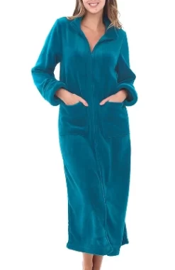 Women's Zip Up Fleece Robe, Soft Warm Plush Zipper Bathrobe -Cozy Nights Sales Store GUEST de9698d1 181e 4516 a7c6 ee843b43ccac