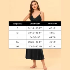 Cheibear Womens Pajama Dress Spaghetti Strap Nightdress Cami Lounge Satin Nightgowns -Cozy Nights Sales Store GUEST de9c9777 160a 422d 8e7f 12c148f74cdc