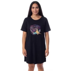 Disney Womens' Aladdin Movie Princess Jasmine Nightgown Sleep Pajama Shirt Black 5 Disney Womens' Aladdin Movie Princess Jasmine Nightgown Sleep Pajama Shirt Black -Cozy Nights Sales Store GUEST e0d253db a125 4cdd aada 656ad95cd690