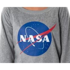 NASA Meatball Logo Juniors' Loungewear Long Sleeve Lounge Sleep Top NASA Meatball Logo