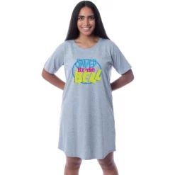 Saved By The Bell Womens' TV Series Title Logo Nightgown Sleep Pajama Shirt Grey 5 Saved By The Bell Womens' TV Series Title Logo Nightgown Sleep Pajama Shirt Grey -Cozy Nights Sales Store GUEST e195ff48 8e8e 4462 bae6 4de3e0242f63
