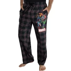 Marvel Comics Men's Avengers Plaid Loungewear Pajama Pants Black Plaid -Cozy Nights Sales Store GUEST e2682156 c694 46a7 9396 8e4956abdd4b