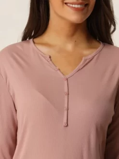 Cheibear Womens Casual V Neck Ribbed Pullover Long Sleeve Sleepwear Tops -Cozy Nights Sales Store GUEST e2e89f08 1076 4cef b7b7 28da697ce623