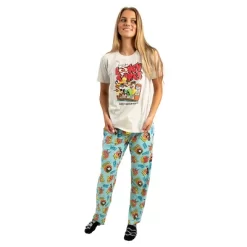 Looney Tunes Adult Juniors Sleepwear Set With Short Sleeve Tee And Sleep Pants
