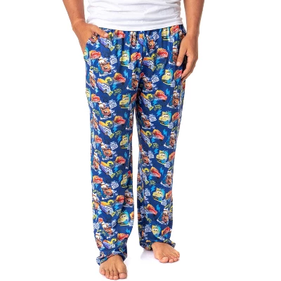 Disney Mens' Cars Movie Film Icons Characters Sleep Pajama Pants Blue 4 Disney Mens' Cars Movie Film Icons Characters Sleep Pajama Pants Blue - Image 4
