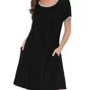 Cheibear Womens Sleepwear Lounge Dress Summer Pajama Nightgown