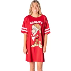 Disney Womens' Grumpy Snow White And The Seven Dwarfs Nightgown Pajama Red -Cozy Nights Sales Store GUEST e46b3656 bef5 423d 8426 3064a7ed4895